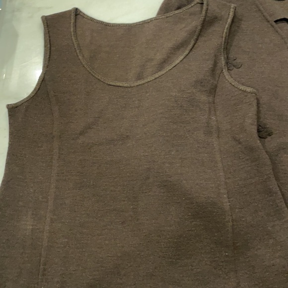 Beppe Bondi Women’s Brown Wool Cardigan Set-Size 14 - Picture 2 of 3